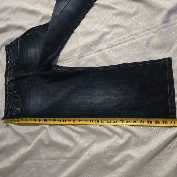 Lucky Brand Jeans Womens 14/32 Dark Wash Easy Rider Baggy Y2k Bootcut Mid Rise - Picture 14 of 15